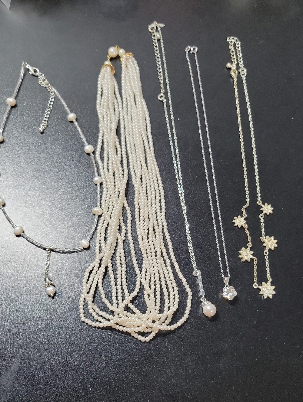 Elegant Multi-Strand Pearl Necklace Lot